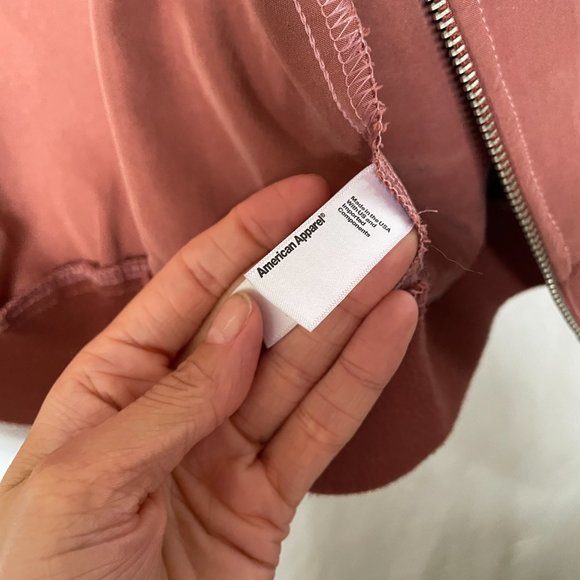 American Apparel Amelia Bomber Lightweight Bomber Jacket - Picture 5 of 6